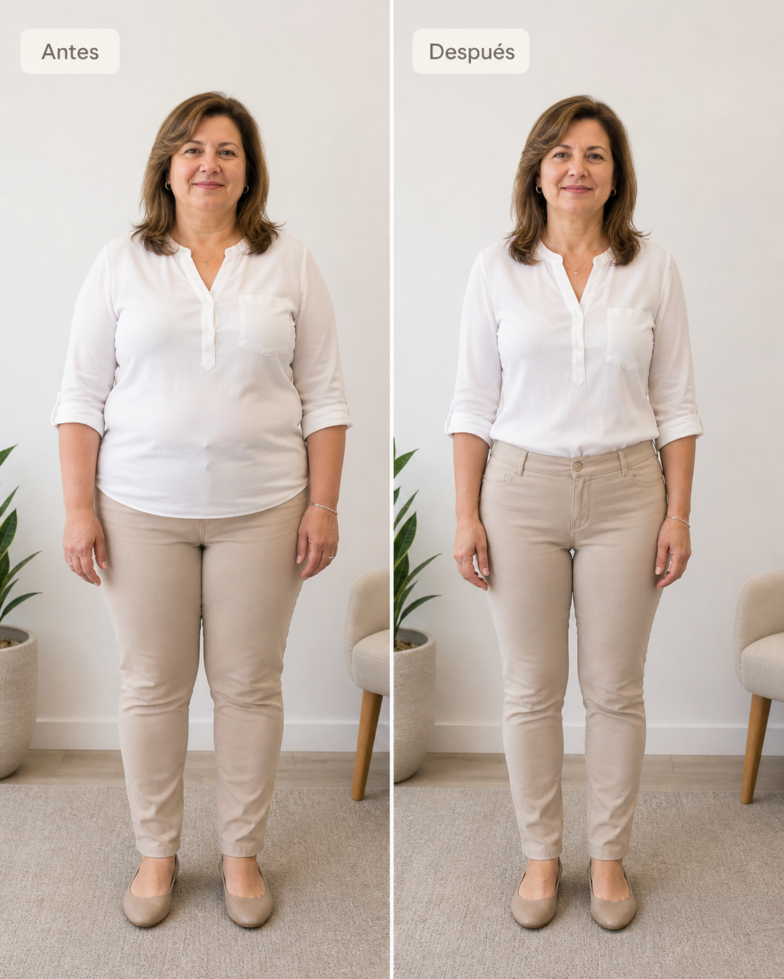 Carmen antes y después con Wegovy